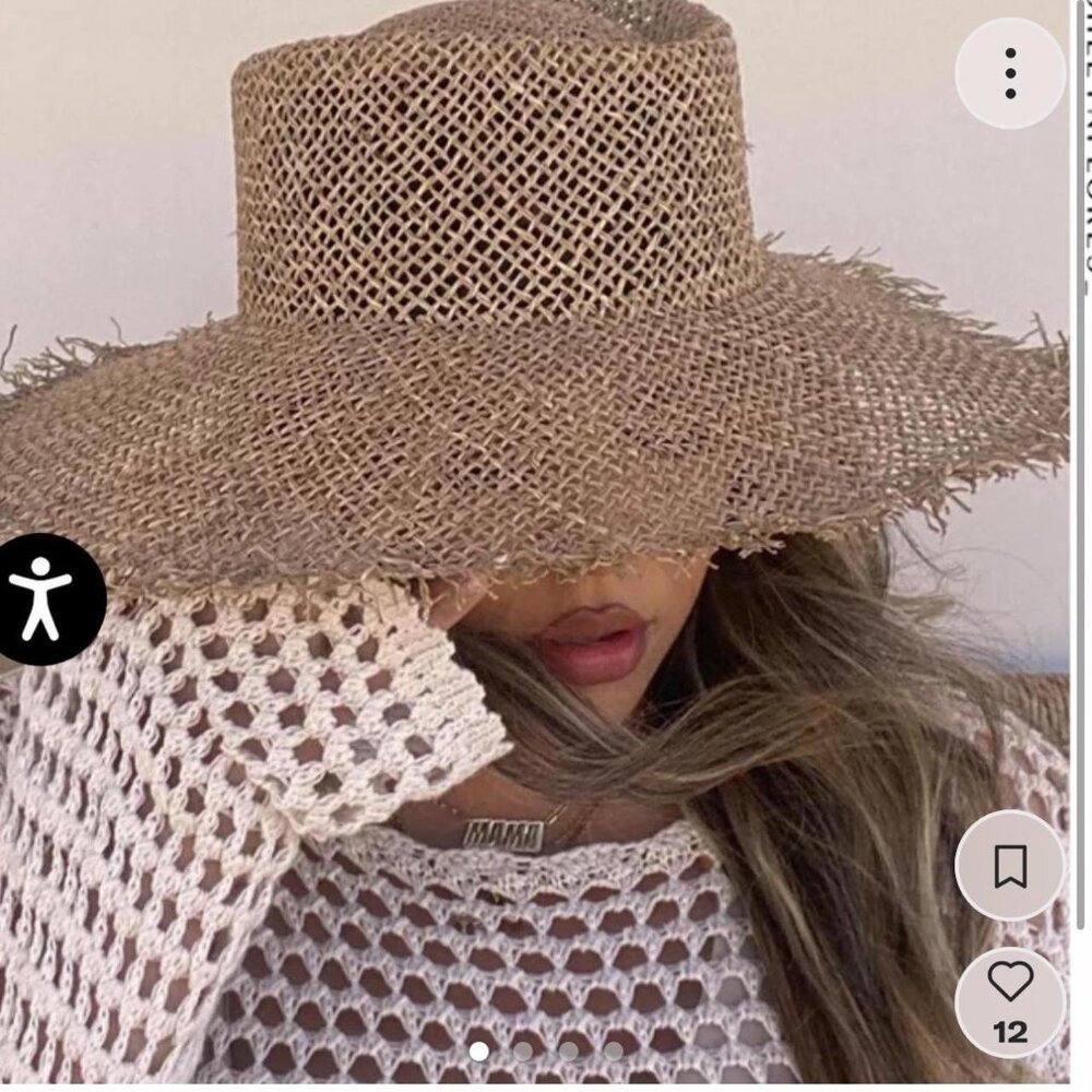 Lack of Color Tan Sunnydip Fray Boater Hat size medium - Picture 3 of 6